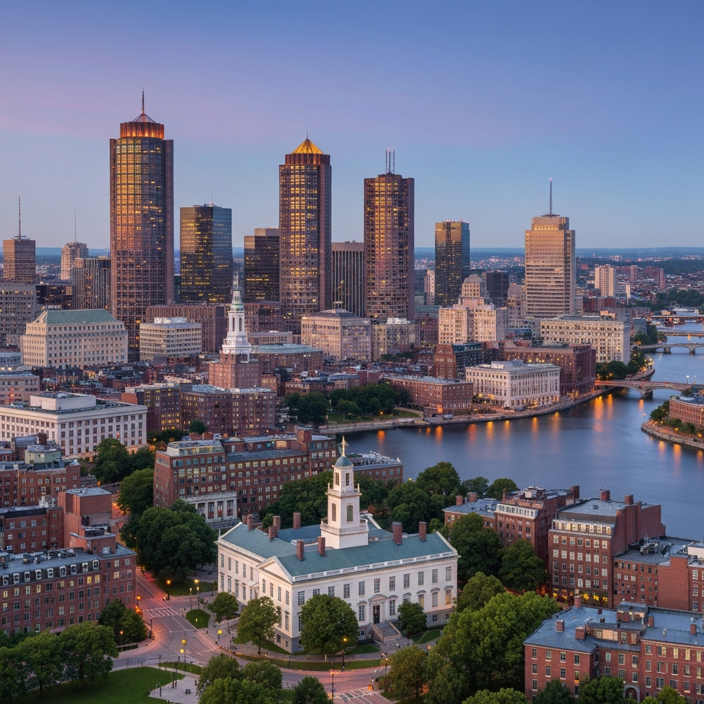 Boston waterfront view