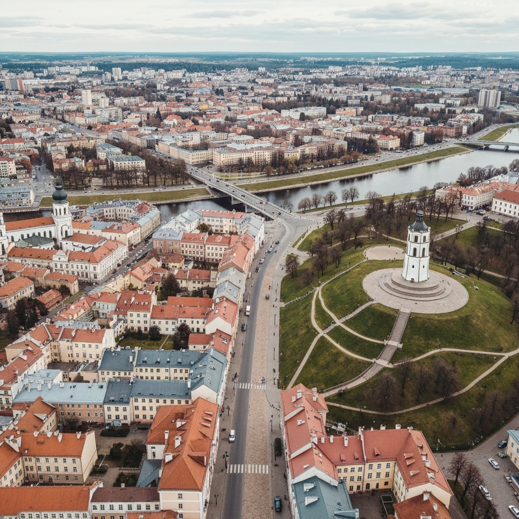 Private jet departing Vilnius