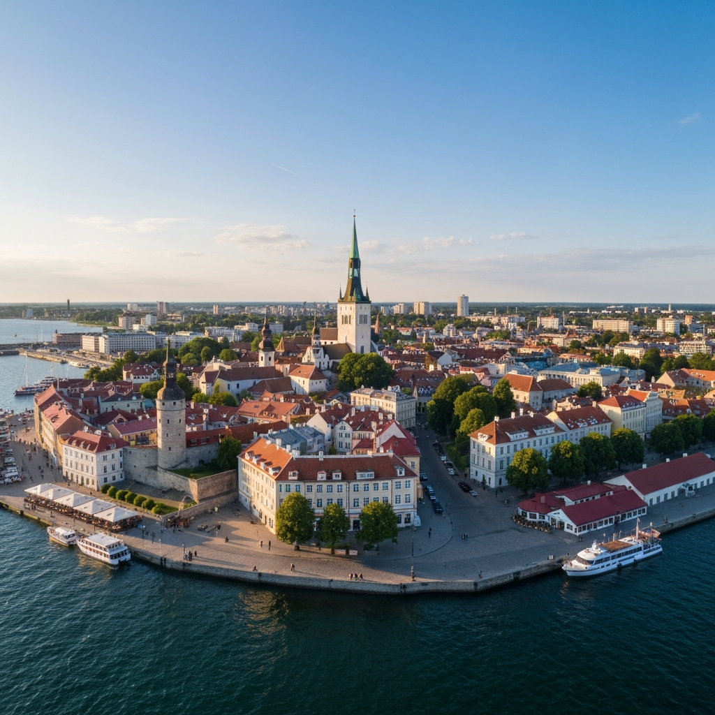 Tallinn Old Town from above