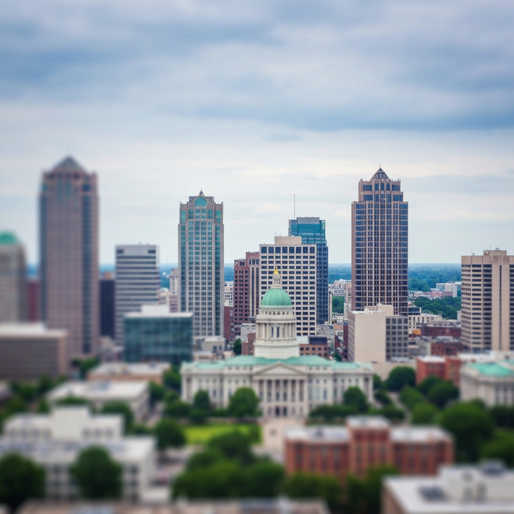 Views of Raleigh skyline from above