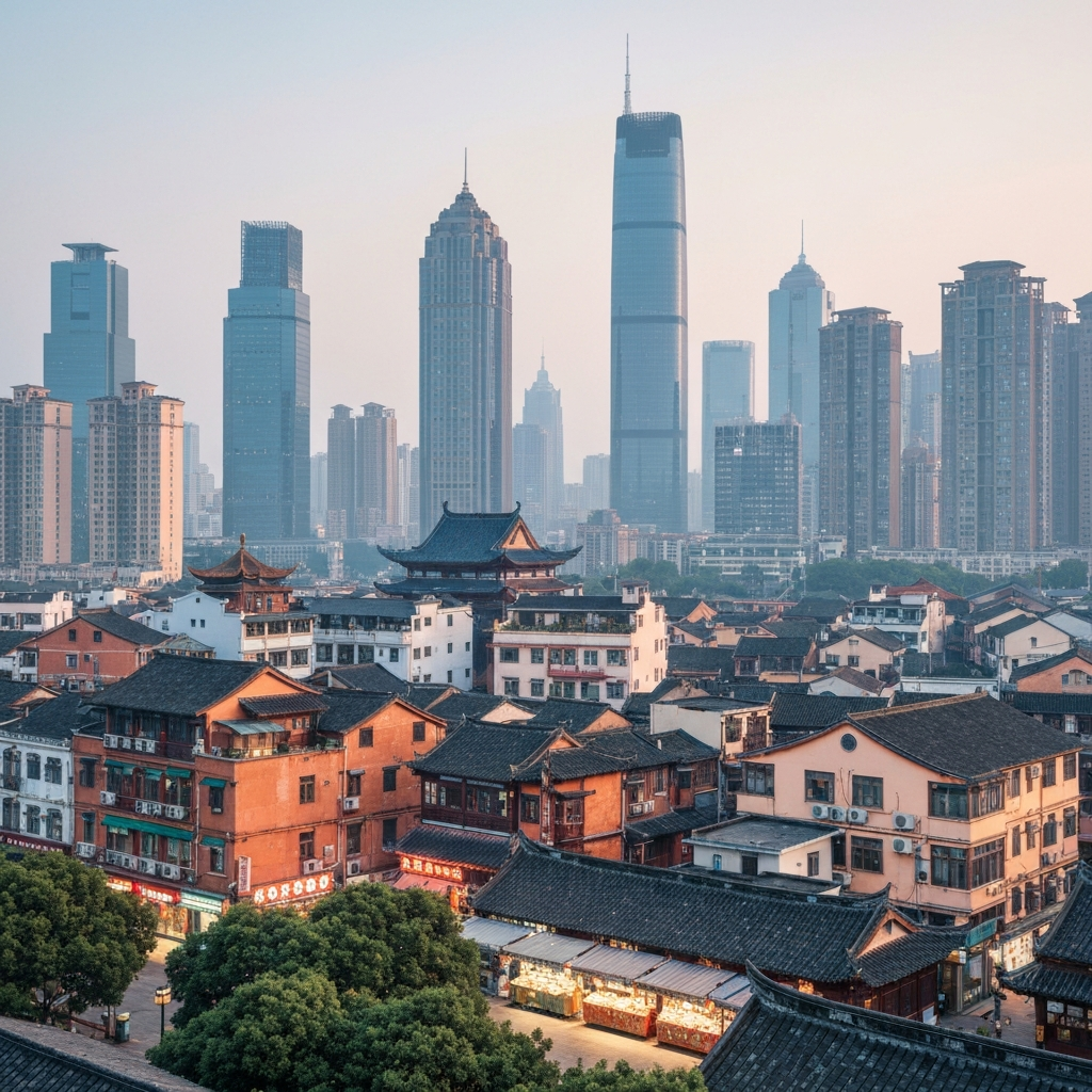 Wenzhou city aerial