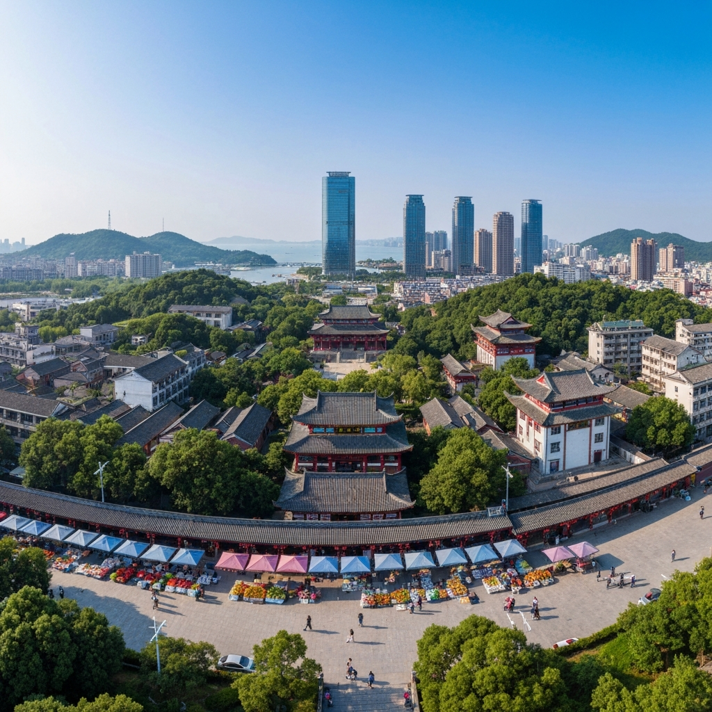 Aerial view of Taizhou