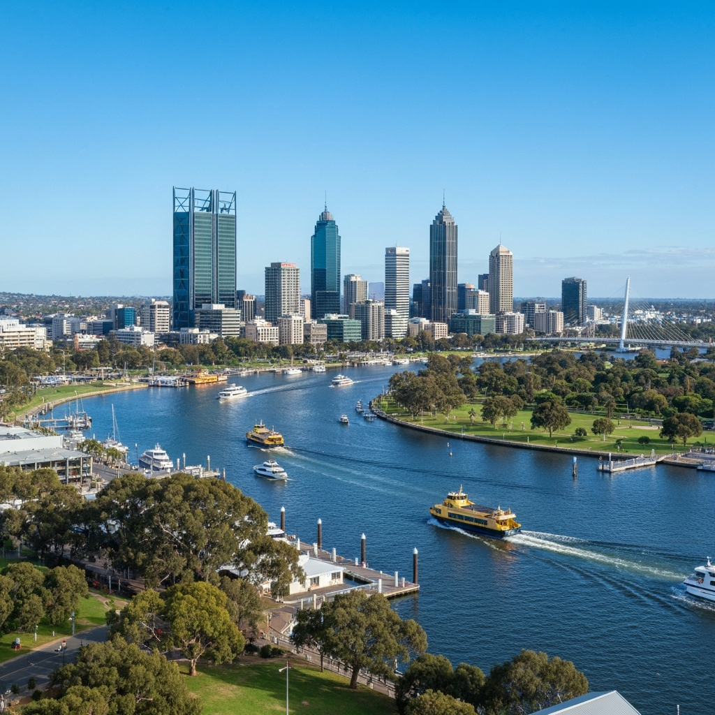 Adelaide and Perth Skyline