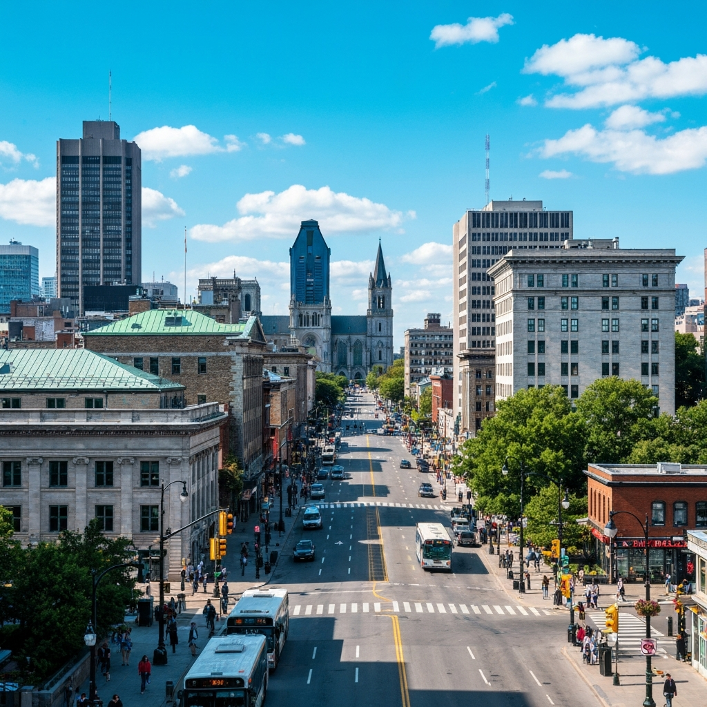 Montreal Old City aerial
