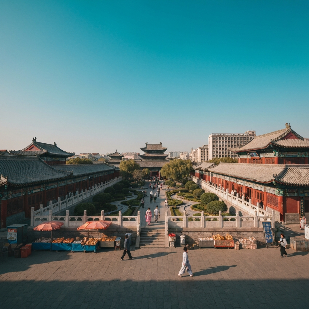 Aerial view of Jinan Yaoqiang International Airport