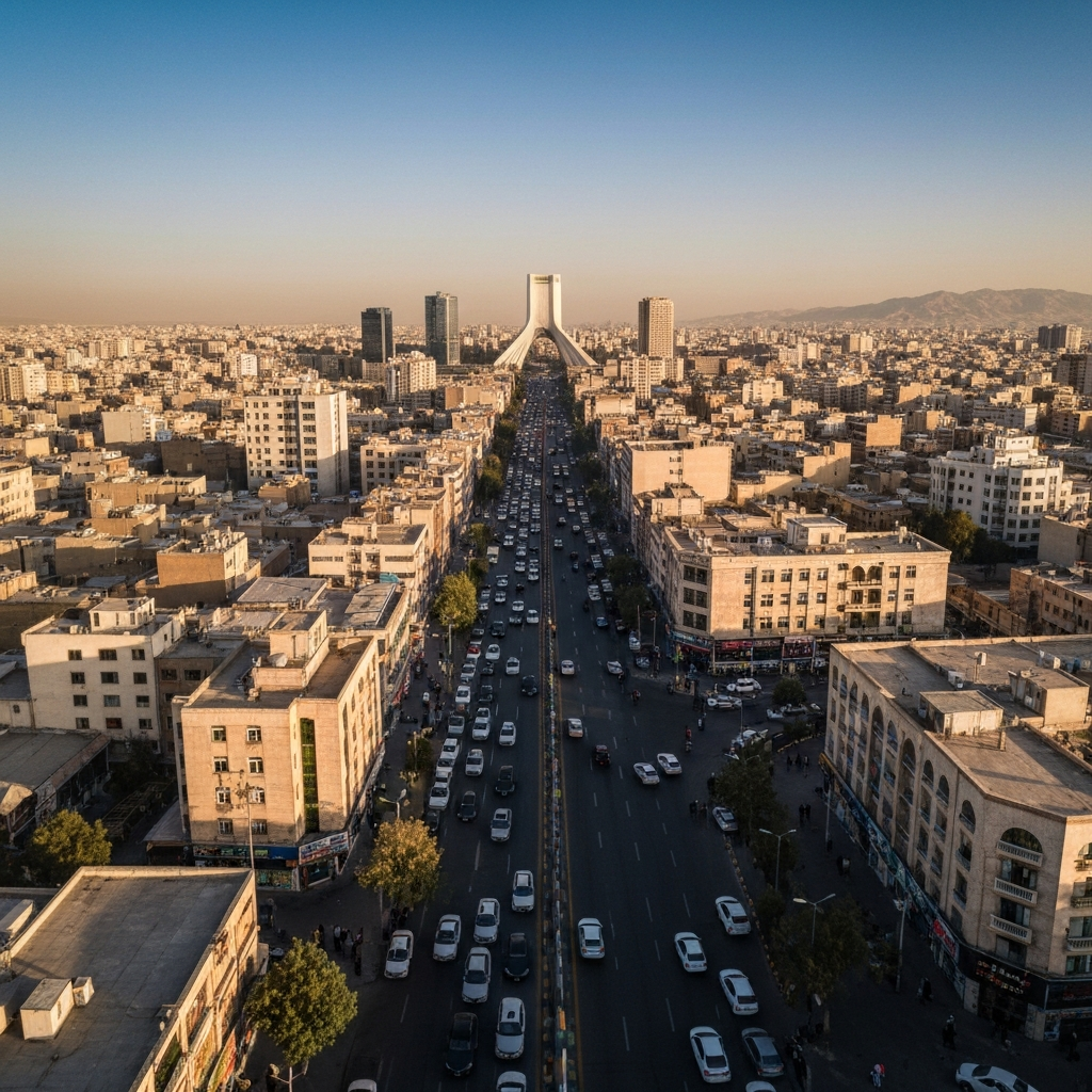 Esfahan and Tehran skyline