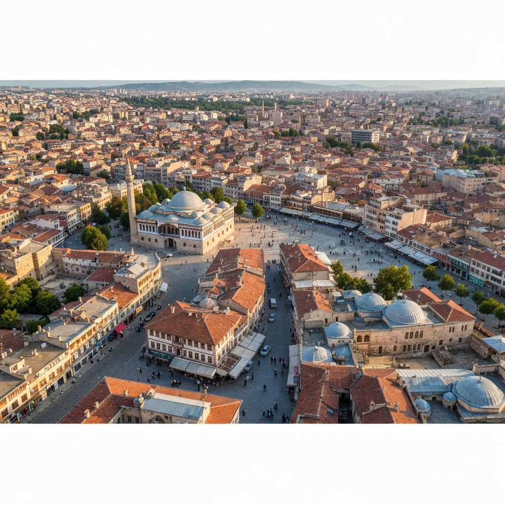 Konya Mevlana Museum Aerial