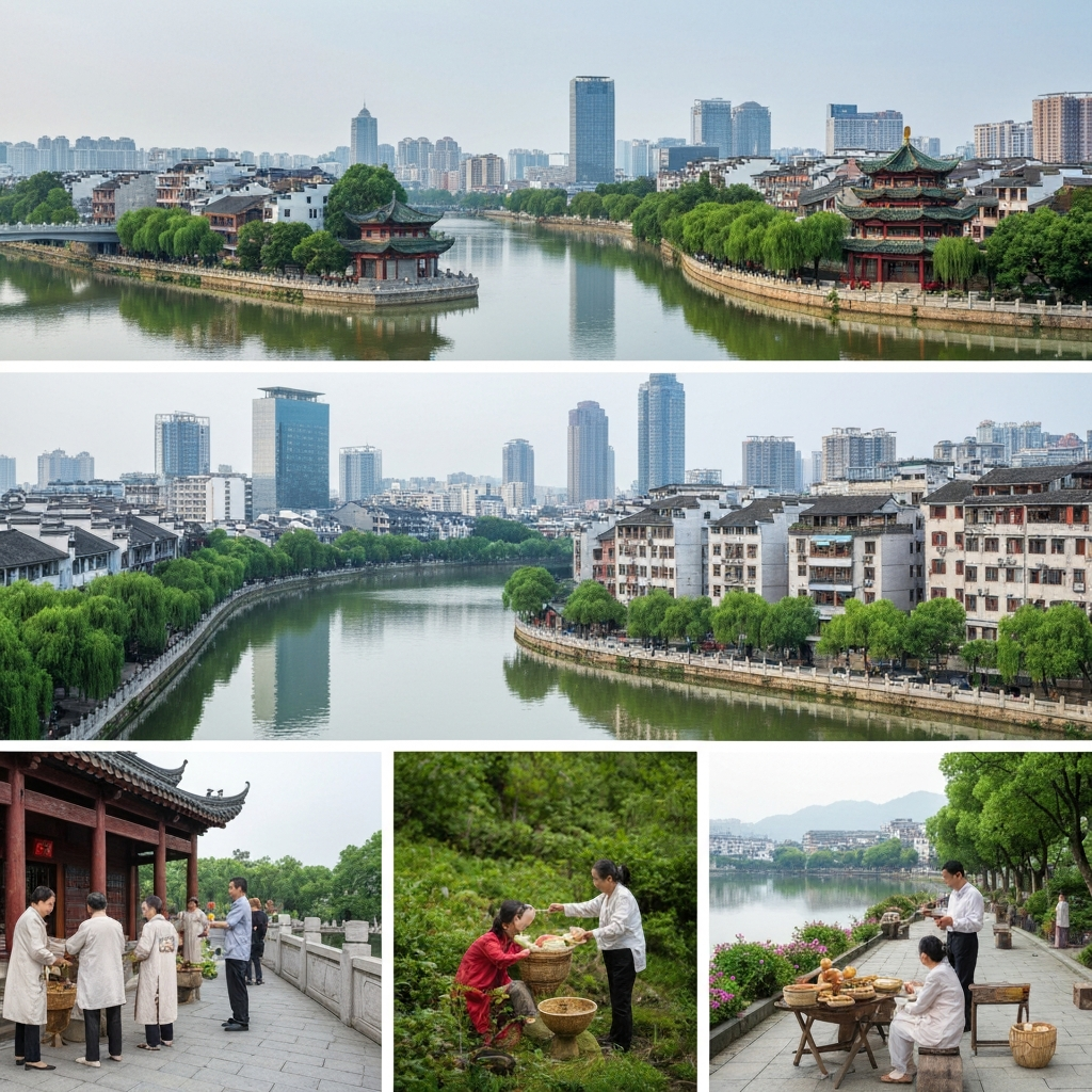 Aerial view of Anqing