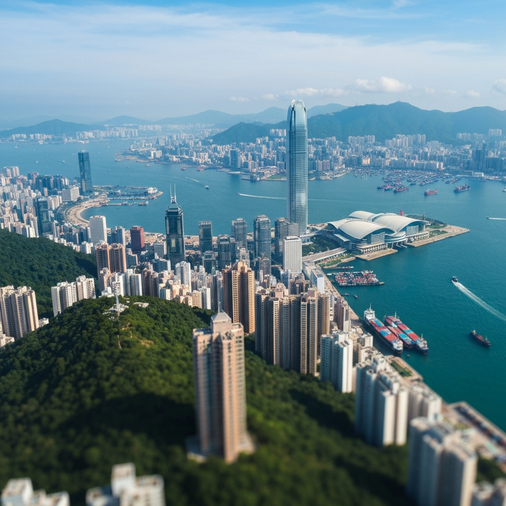 Hong Kong skyline from above