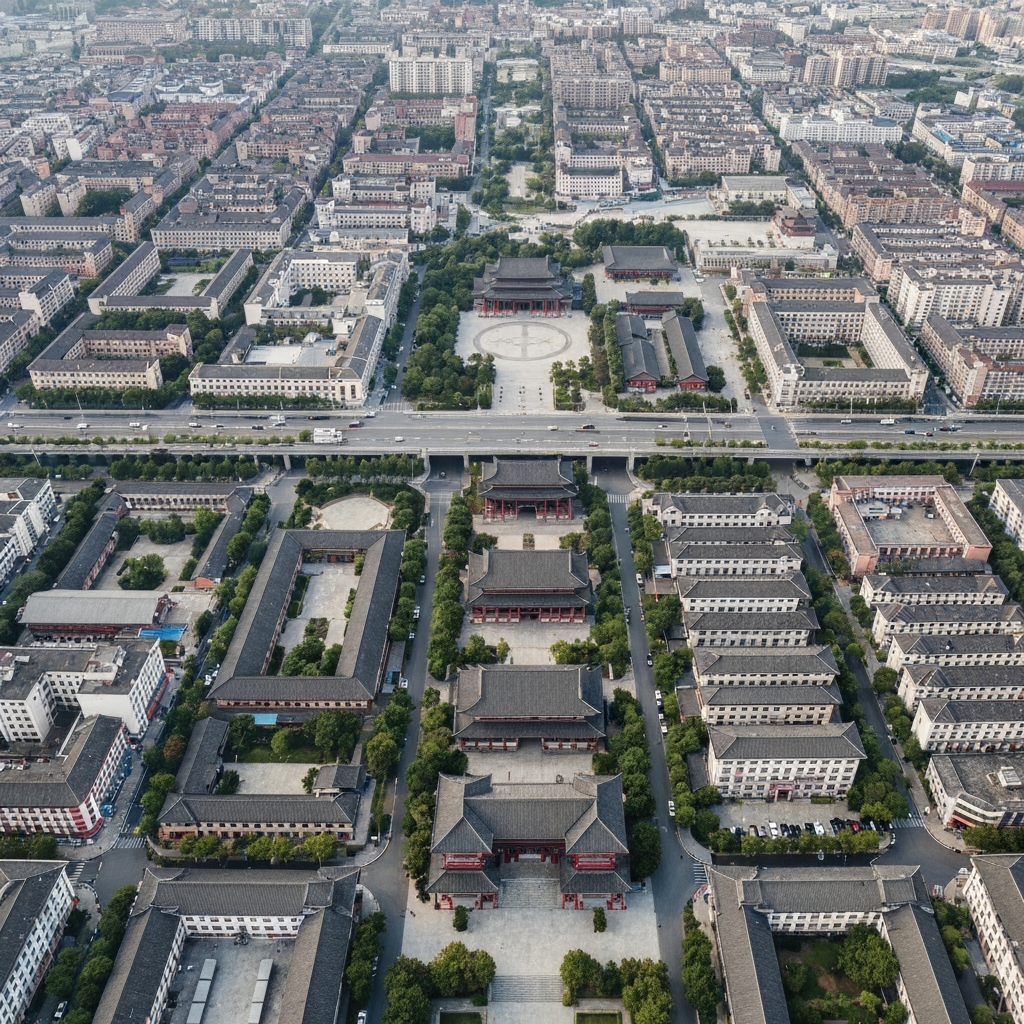 Huangshi city aerial