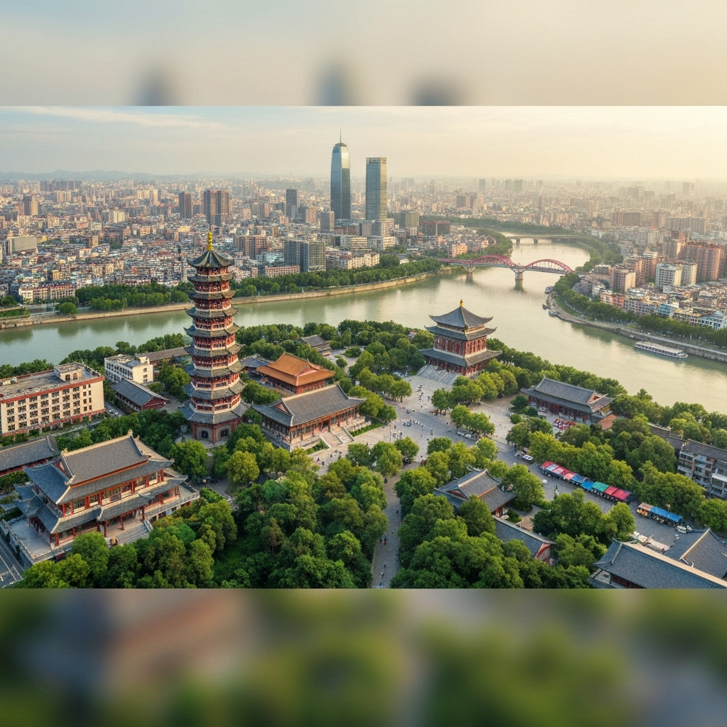 E’zhou skyline