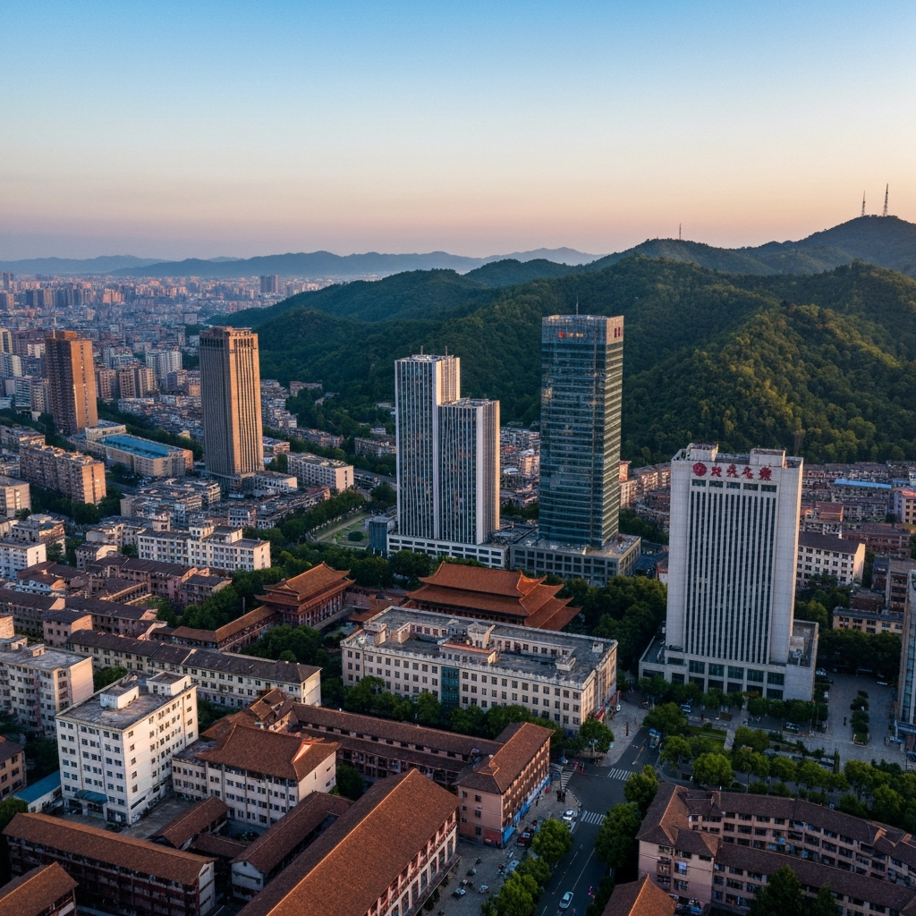 Guyuan city from the air