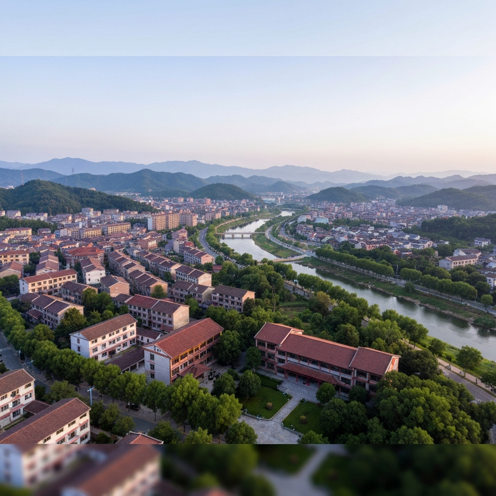 Aerial view of Pizhou