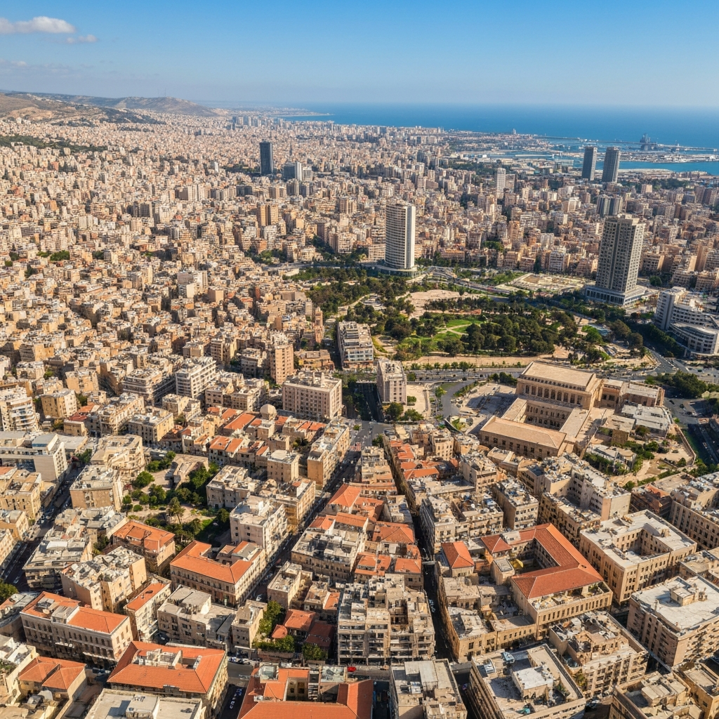 Private Jet over Beirut