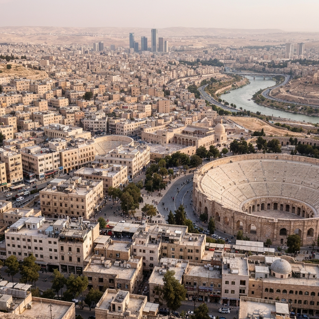 Aerial view of Amman