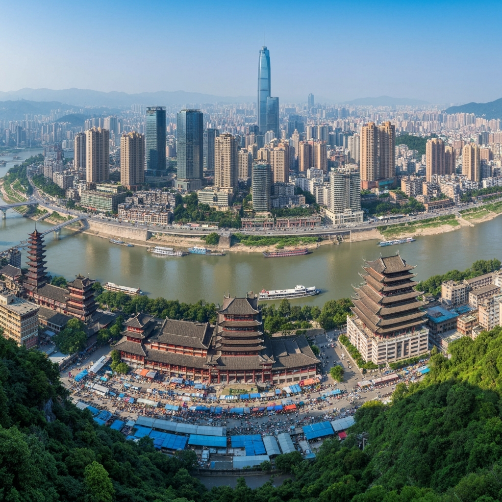 Chongqing skyline from above