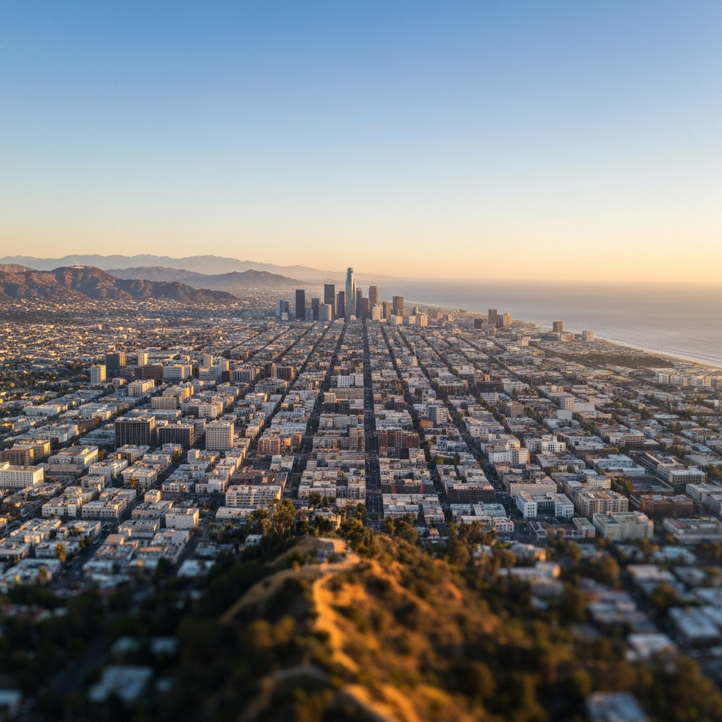 Los Angeles Skyline Aerial