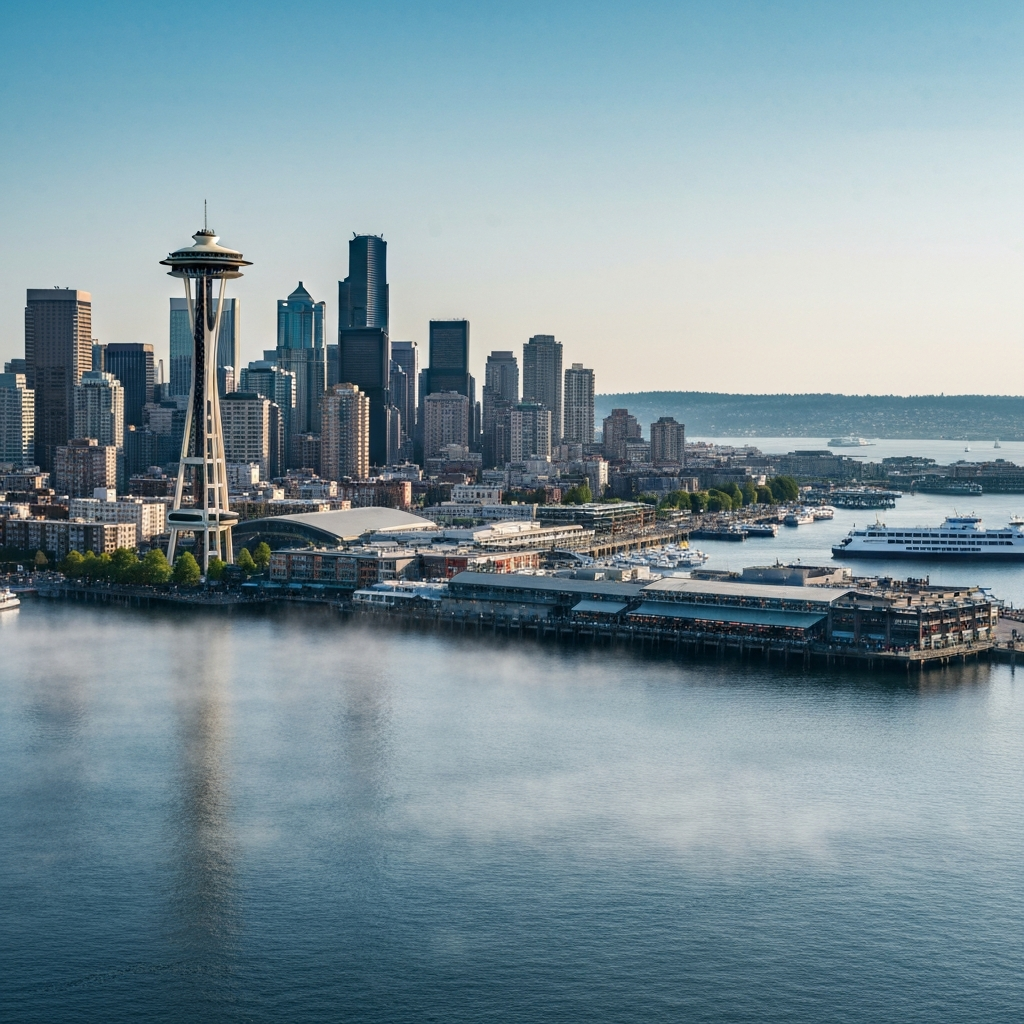Arriving in Seattle by private jet