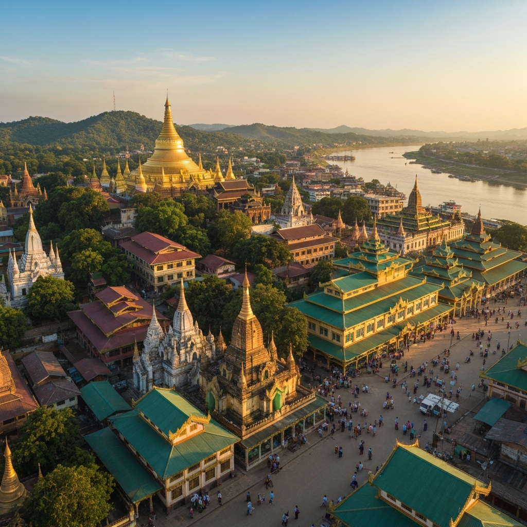 Mandalay Palace from above