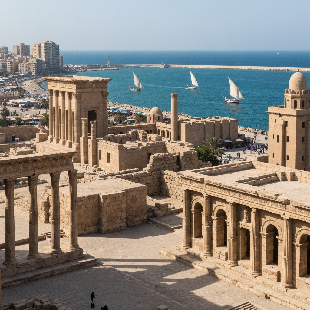 Alexandria Egypt private jet view