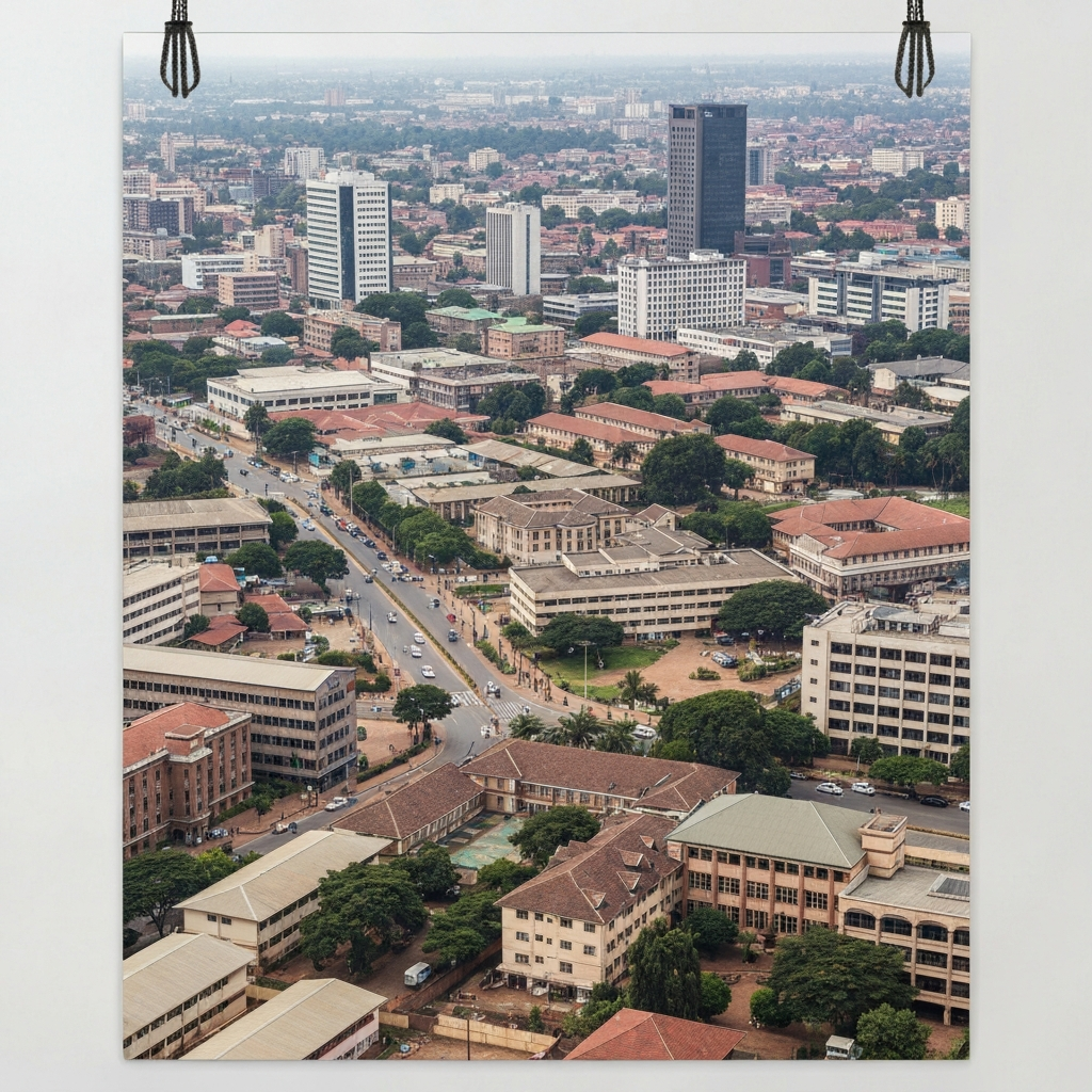 Nairobi skyline and parks