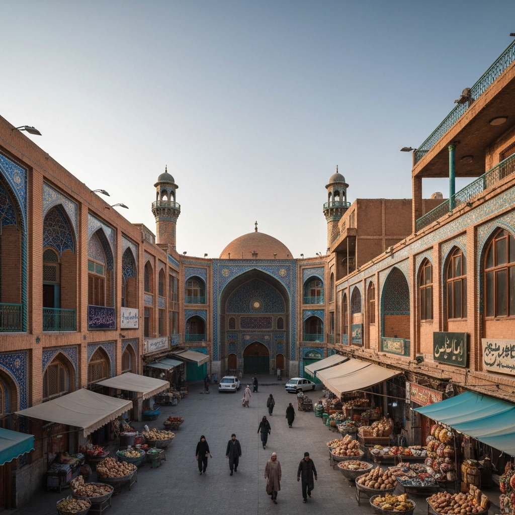 Aerial view of Qom
