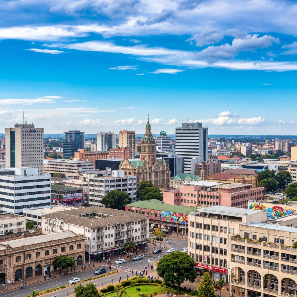 Aerial view Lusaka