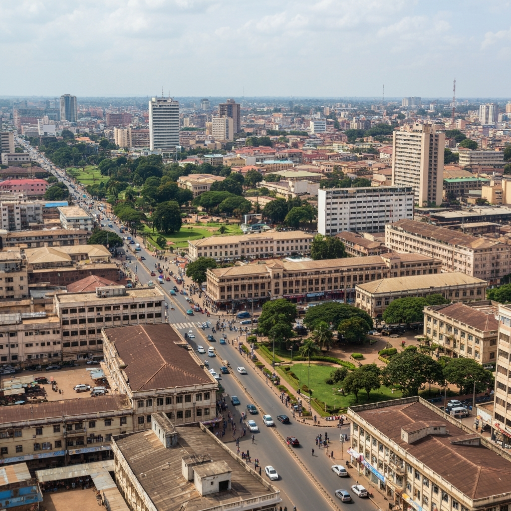 Kinshasa aerial view