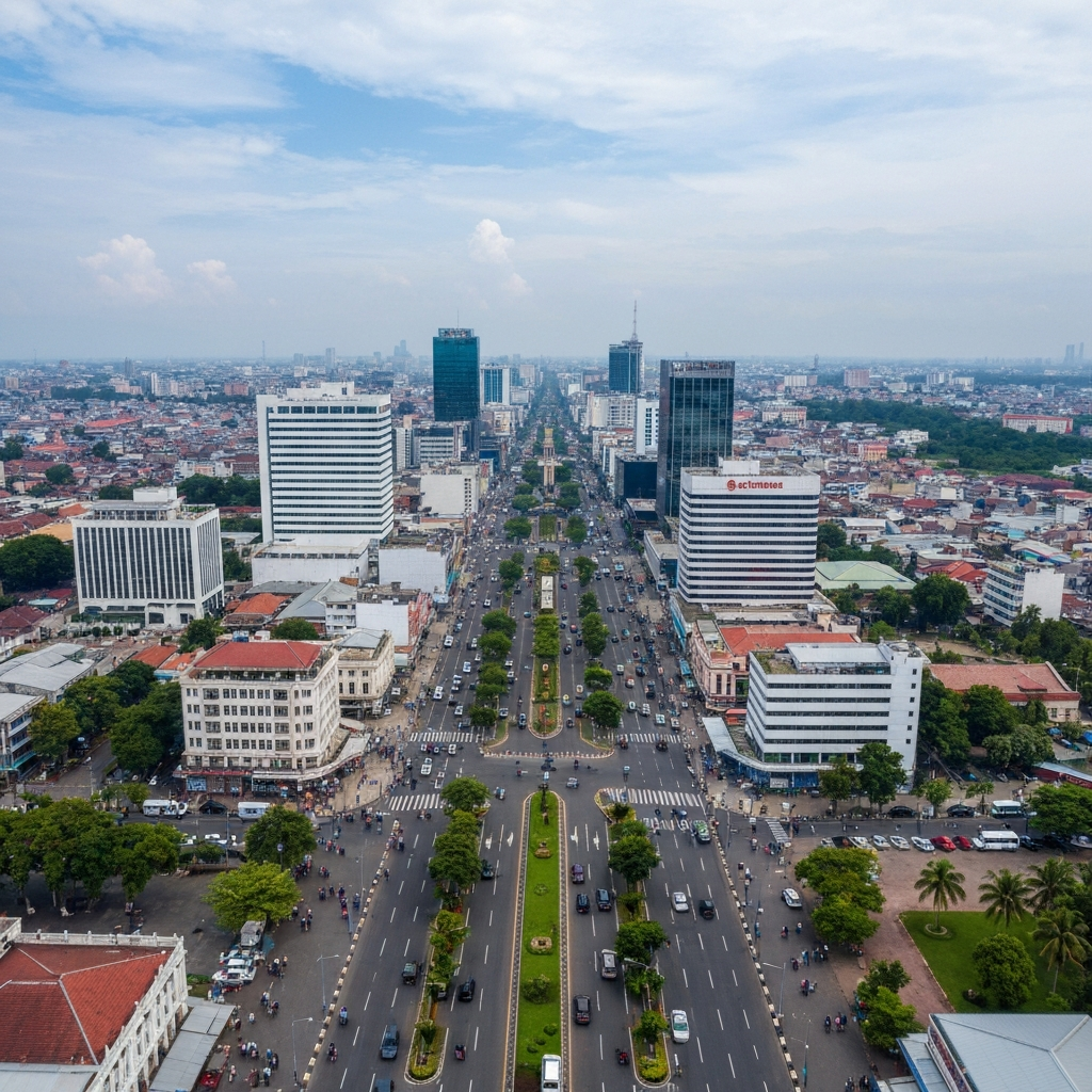 Private Jet over Surabaya