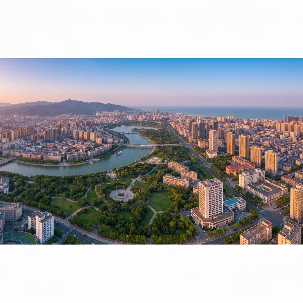 Tangshan cityscape aerial