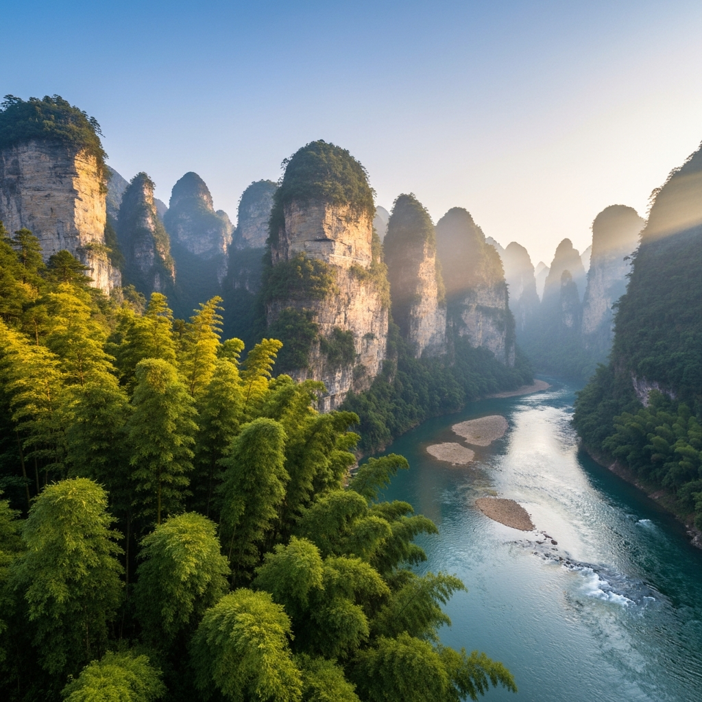 Snow-covered mountains near Zhangjiakou