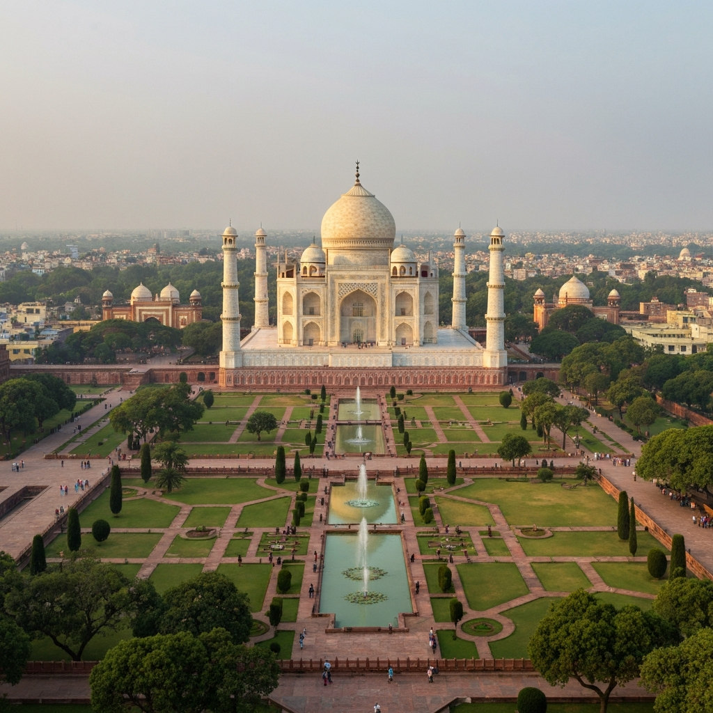 Agra Fort view from the sky