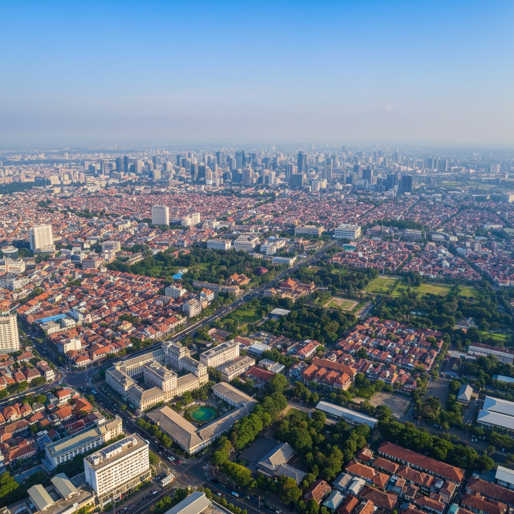 Aerial View of Jakarta