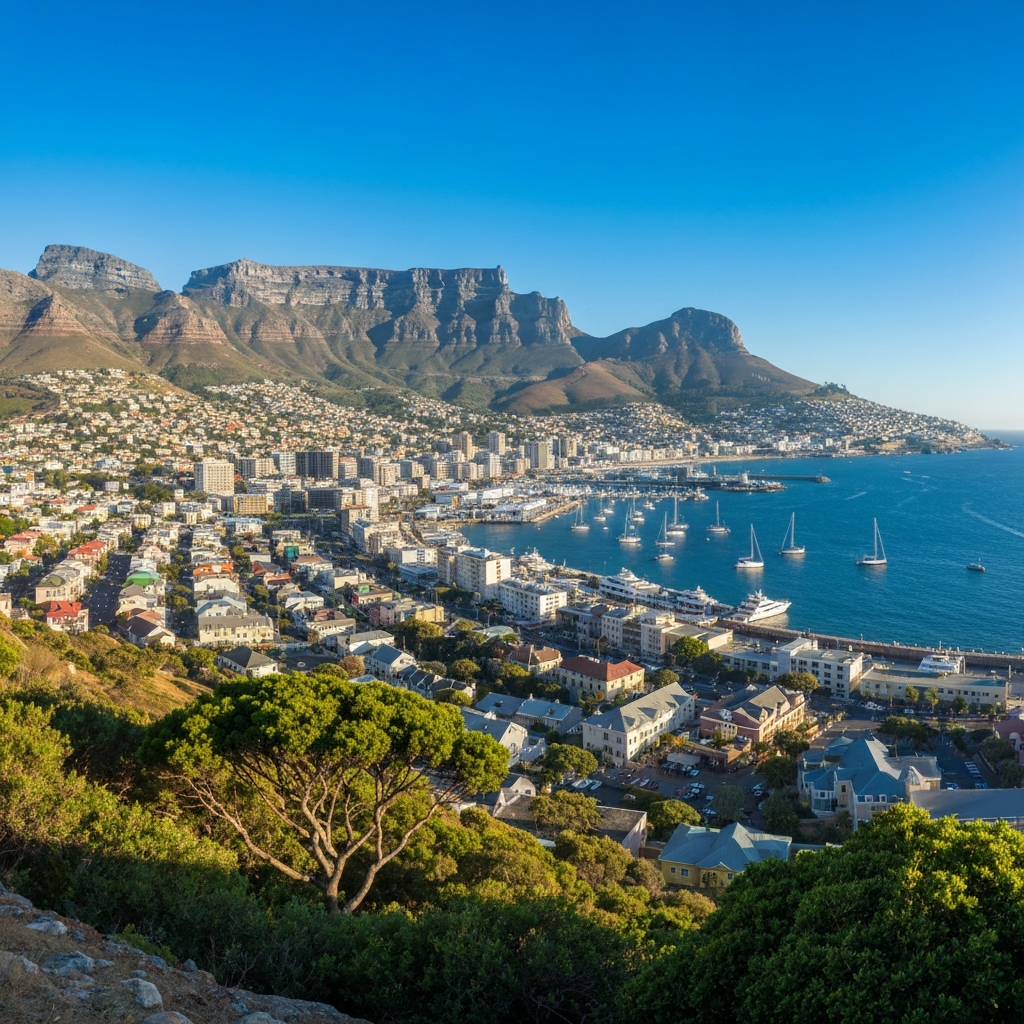 Arrival at Cape Town International by private jet