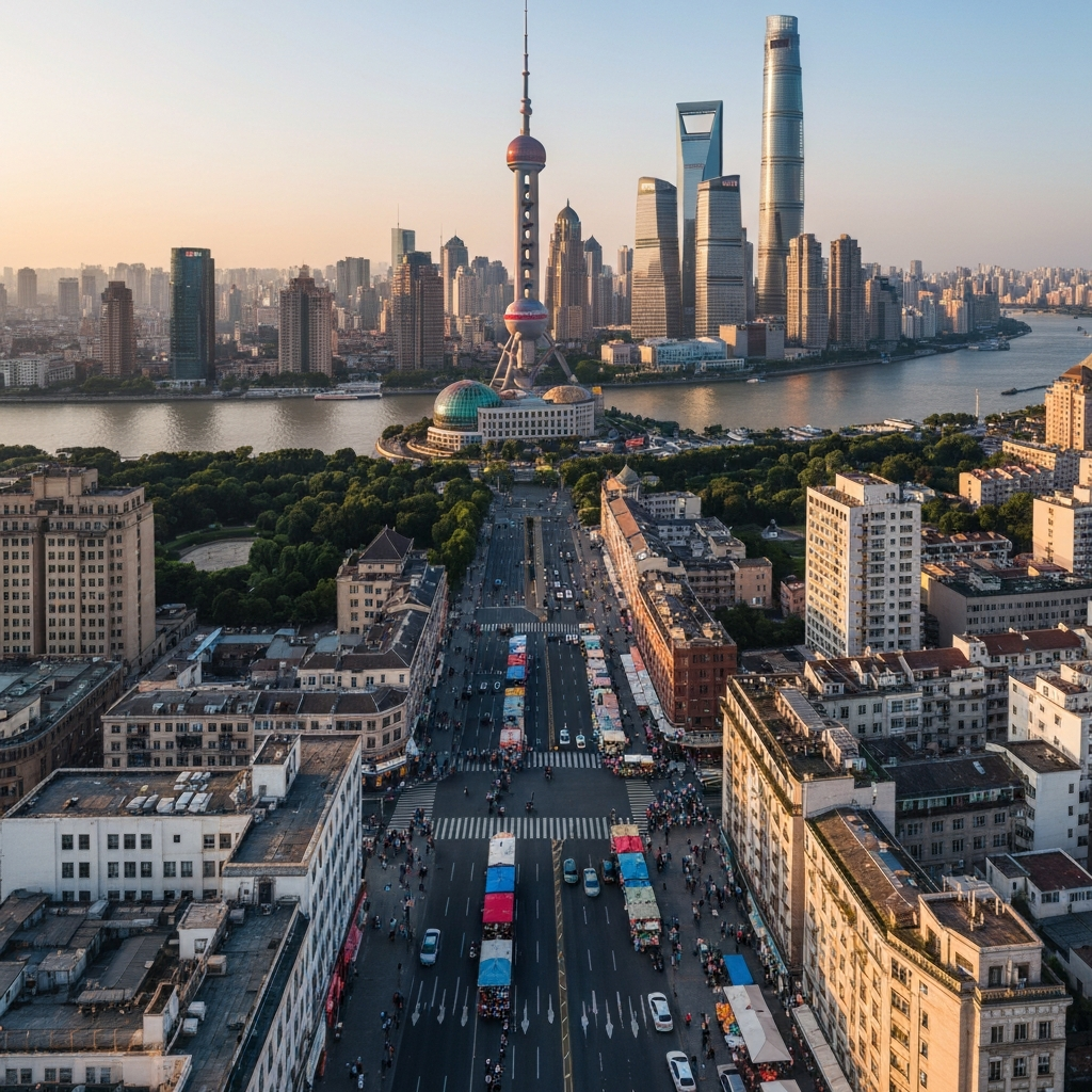 Shanghai city skyline