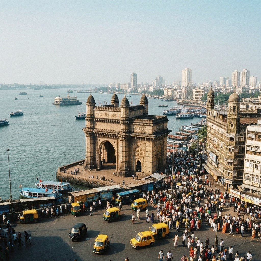 Aerial view of Mumbai