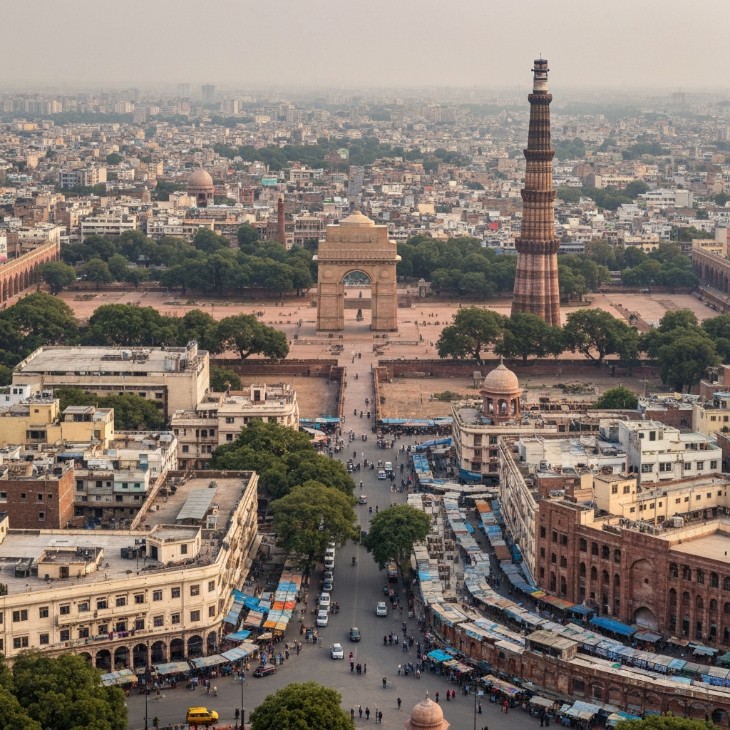 Delhi Skyline Arrival