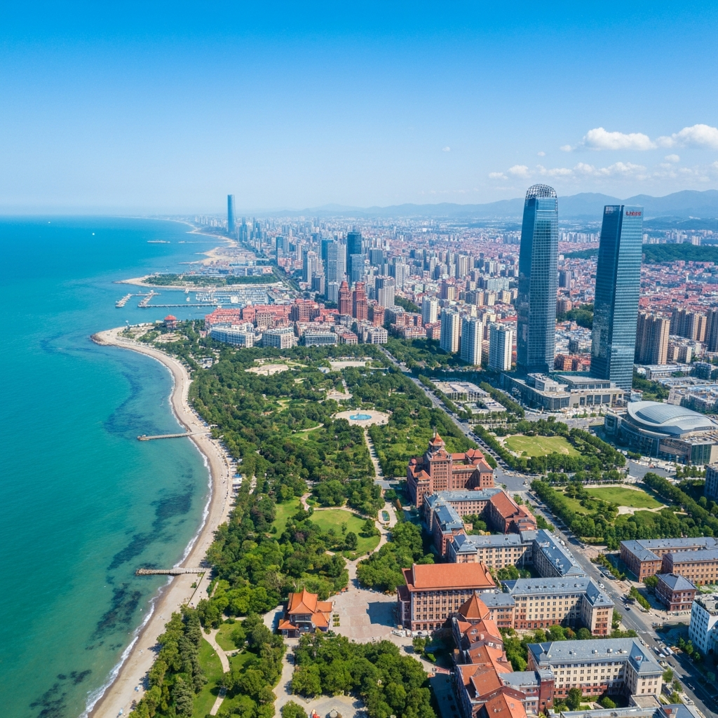 Coastal view of Qingdao
