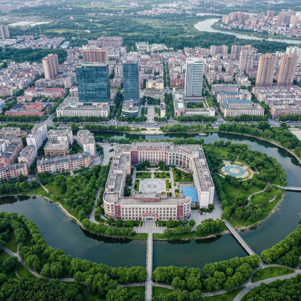 Aerial view of Linyi