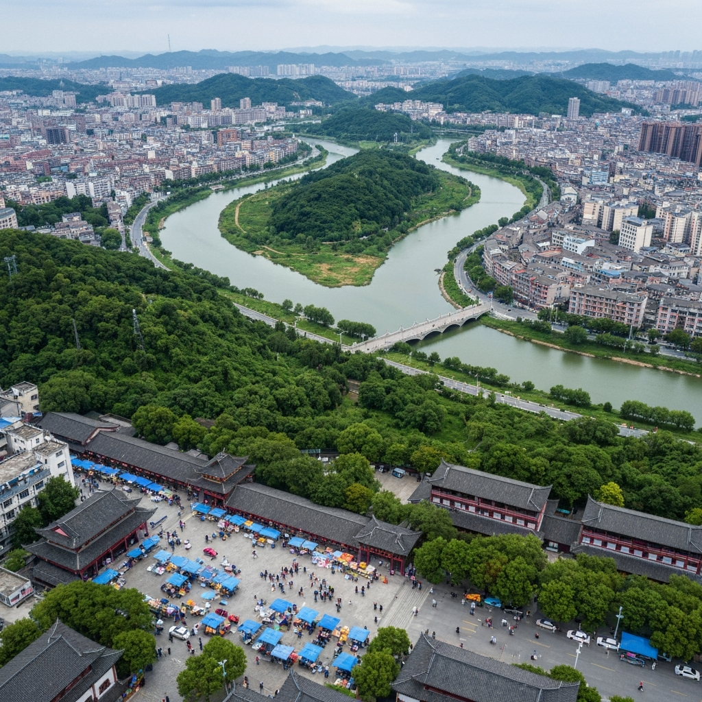 Aerial view of Linyi