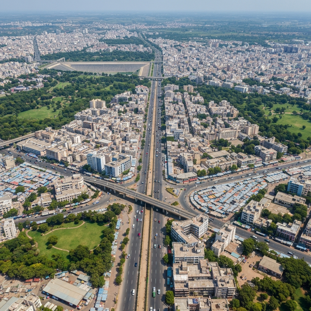 Panoramic view of Pune city skyline