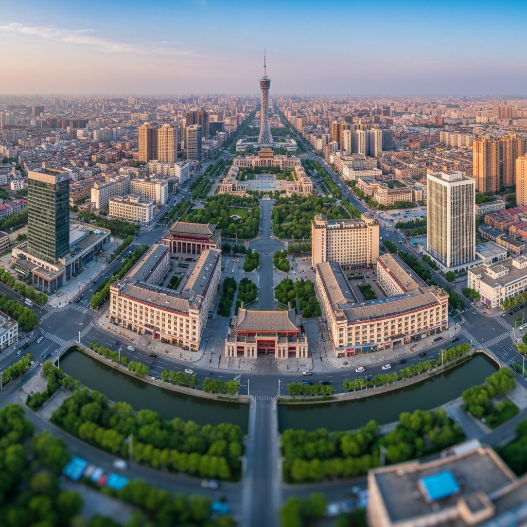 View of Huaiyin city from above