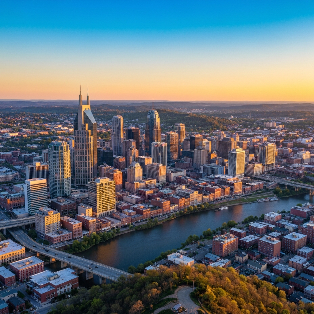 Luxury jet taking off from Nashville