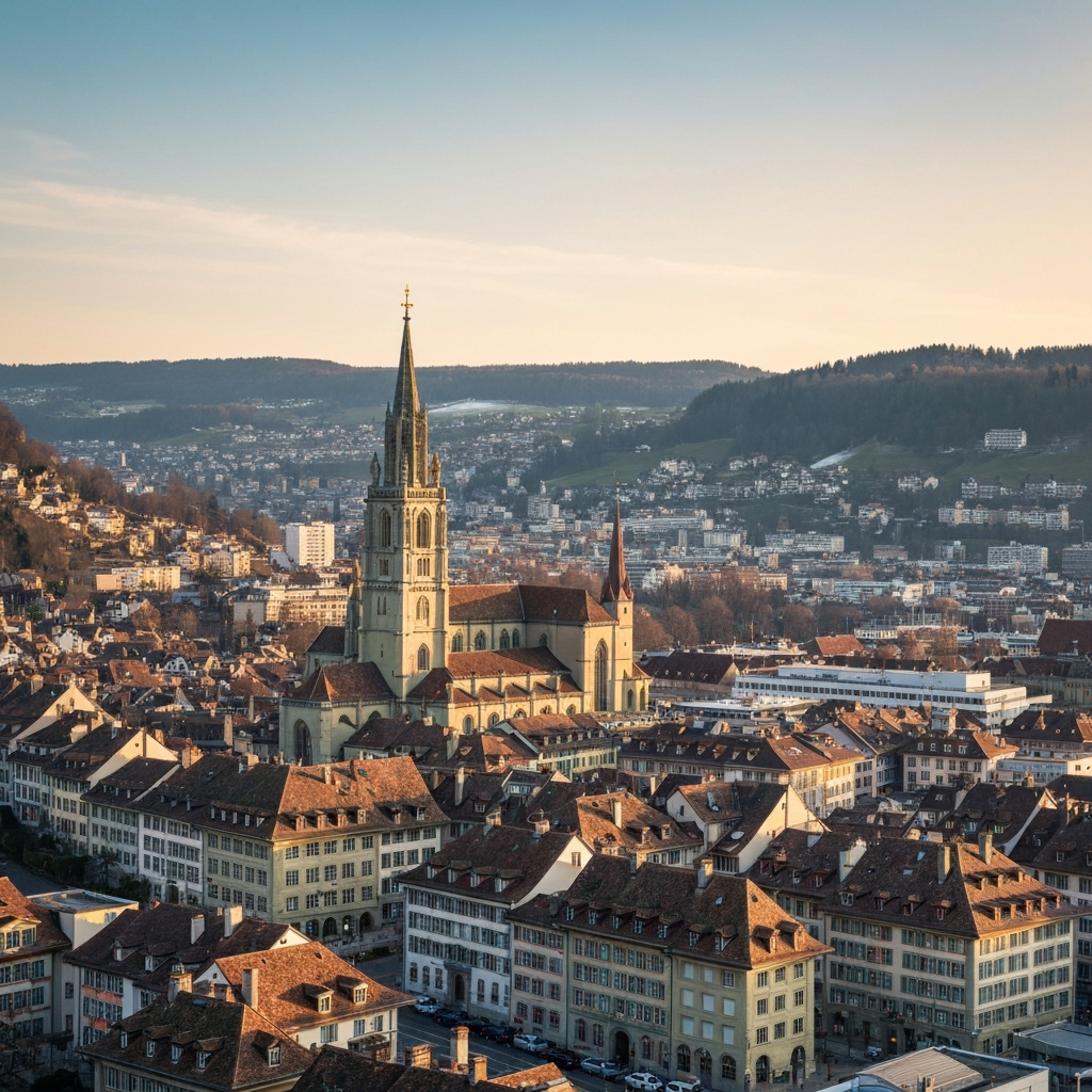 Bern Switzerland aerial