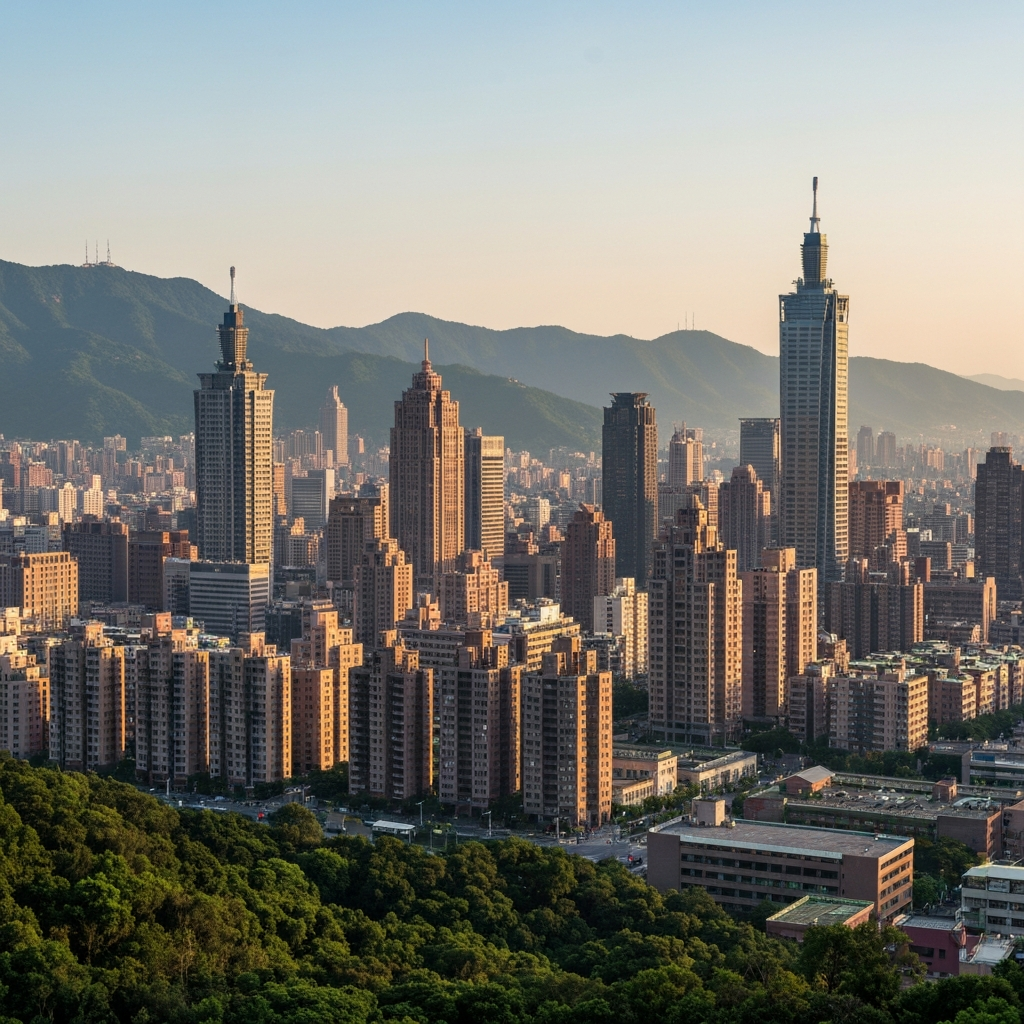 Taipei city aerial