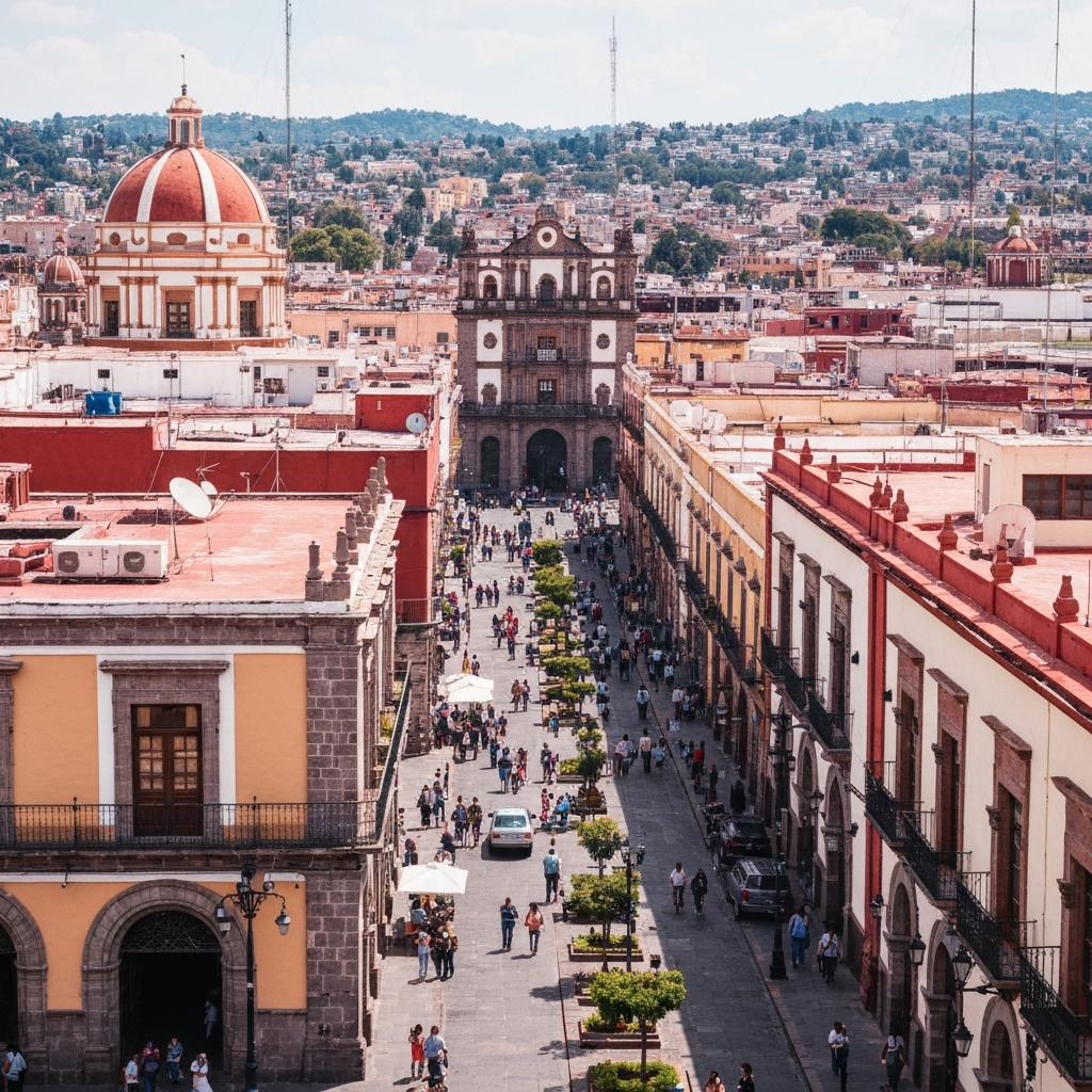 Puebla to Mexico City aerial