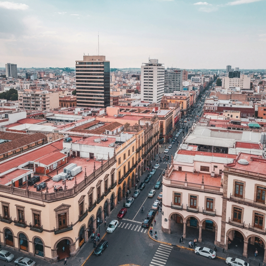 Aerial of Guadalajara skyline