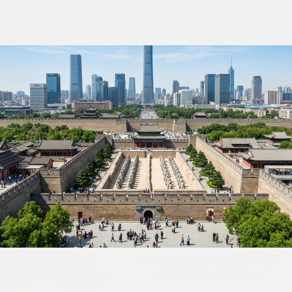 Xi'an skyline from above