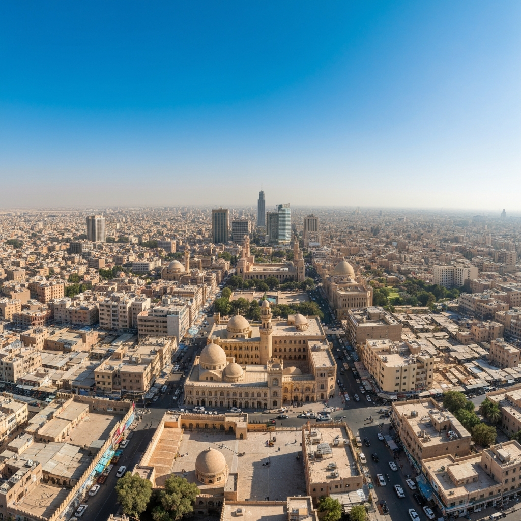 Baghdad Skyline Sunset