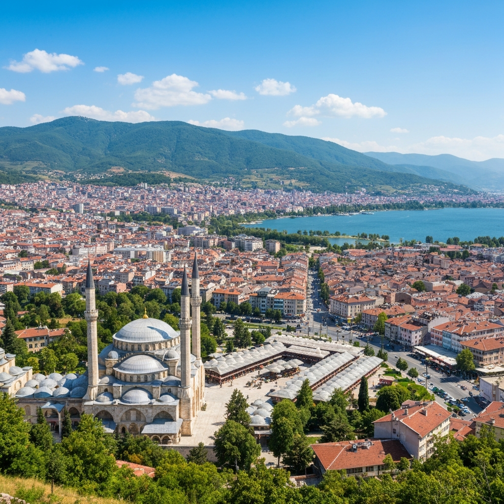 Bursa to Istanbul route aerial